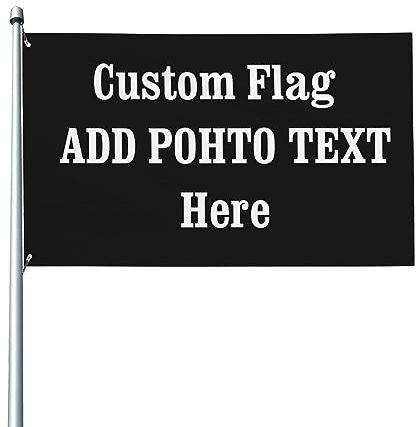 Benutzerdefinierte Flagge 3 x 5 Fuß, personalisierte Flaggen für den Außenbereich, Banner, gestalten Sie Ihr eigenes Bild/Wörter/Logo, lebendige Farben, Leinwandkopfzeile und doppelt genäht für Part