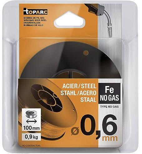 GYS, Métal d'Apport MIG/MAG, Fil Fourré Sans Gaz E71T-GS Ø 0,6 mm, Bobine 0,9 kg S100