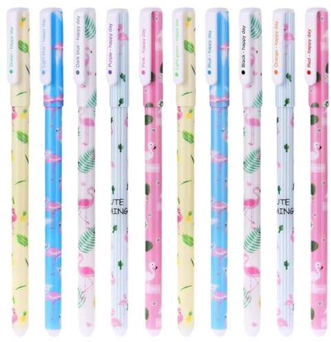 PHCOZY 10 Pcs Gelstifte Set Stifte mit feiner Spitze (0,38mm) in bunten Farben Perfekt für Schule Büro und Zuhause Tolles Geburtstagsgeschenk und Bürobedarf.