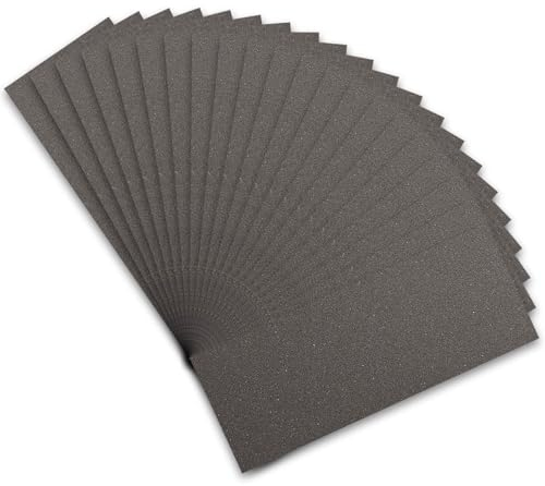 STEBRUAM Papel De Lija, 21 Piezas 400 Grit Lija Agua para Lustramuebles de Madera, Metal de Abrillantar Coche