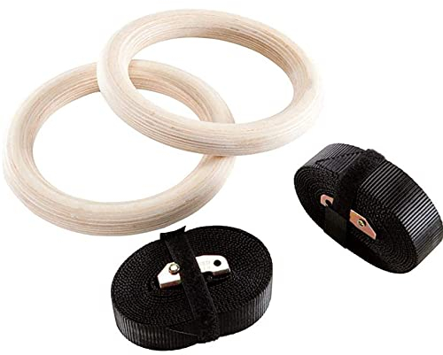 1 Paar Gymnastikringe Holzringe Gymnastiktraining Sport Fitness Gymnastikringe Werden Für Krafttraining, Klimmzüge, Outdoor Armtraining,Natural