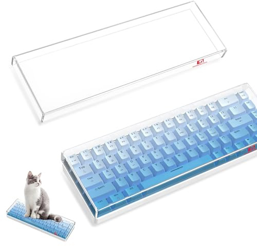 MAMBASNAKE Copertura antipolvere per tastiera in acrilico di alta qualità a 68 tasti, impermeabile, antiurto, trasparente, per tastiera da gioco meccanica TKL, 31 x 10,2 x 2,3 cm, compatibile con K68