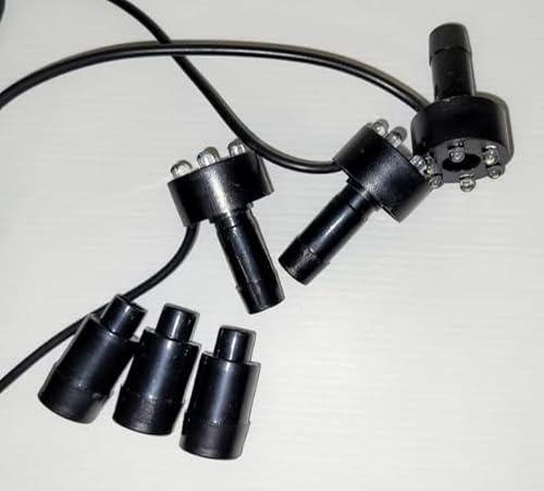 Replacement 6-LED White Ring Lights with Hose Connectors 12v 2-pin Water Feature Low Voltage x 3 Set