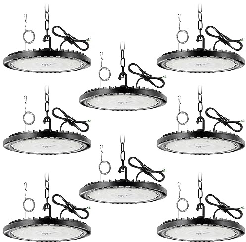 Bellanny Focos Proyector LED Exterior 200W Industrial Iluminación de seguridad, 8Pcs