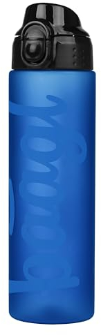 Baagl Kinder Trinkflasche, Auslaufsichere Wasserflasche 700ml, Schule und Sport Flasche für Jungen, Mädchen, Vielseitige und Praktische Flasche mit verschließbarem Deckel (Ocean Blue)