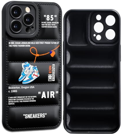 CHBSHENG Coole Handyhülle für iPhone 12 Pro Max, für Jungen und Männer, Straßendesign, ästhetisch, stoßfest, Basketball-Sneaker, Sport-Designer-Hüllen kompatibel mit iPhone 12 Pro Max, Schwarz