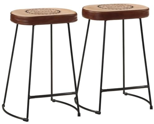 Homgoday Sgabelli da bar, 2 pezzi, marrone scuro, 41 x 29 x 62 cm, sedie a sdraio per giardino, patio, terrazza e cortile, sedie da esterno, mobili per casa e sala da pranzo