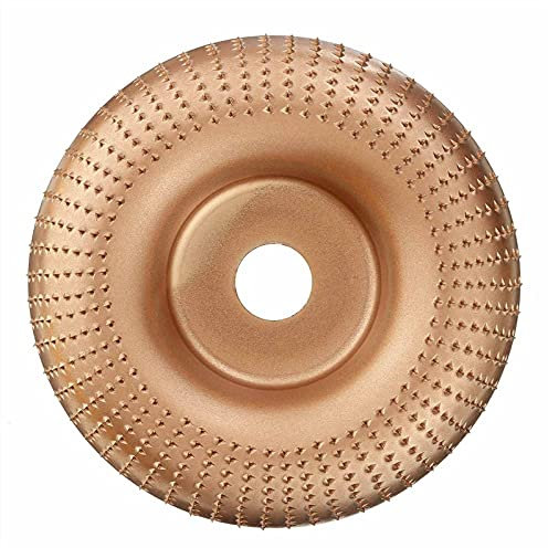 SZTVECFW Disque abrasif for meuleuse d'angle en Bois, Outil Rotatif de ponçage et de Sculpture, for meuleuse d'angle, disques de meulage en carbure de tungstène(Rose Gold,125Mmx22Mm)