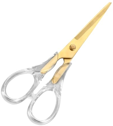 Forbici professionali resistenti in acrilico trasparente per casa, scuola, ufficio, carta, tessuto