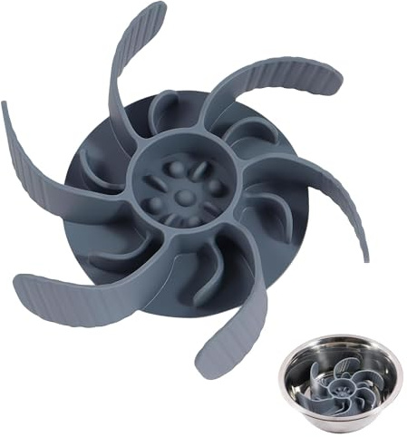 Hundenapf Slow Feeder Hundenapf Einfügung Anti Schling Napf Hunde Langsamer Fressnapf Kieselgel Slow Feeder Bowl für Hunde Fressnäpfe für Hunde Katzen Zubehör Entlastet die Verdauung Überessen, Grau