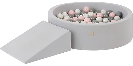 MISIOO Piscine à balles pour Enfants, avec Blocs de Construction en Mousse, 200 balles pour Aire de Jeux d'intérieur, Jeu sûr et créatif pour bébé
