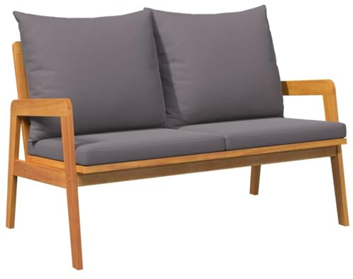 vidaXL Gartenbank Öl-Natur 115 x 65 x 71 cm Massivholz Akazie | Hält täglichem Outdoor-Einsatz stand, Mit schlanken Linien und wenig Schnickschnack sieht sie klasse aus,