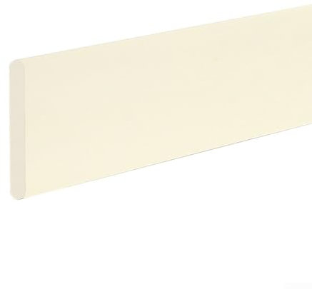 Autocollants muraux décoratifs en PVC pour plinthe, rebord de fenêtre, cadre de porte, ligne de taille, bordure d'angle, flexible, 200 cm x 8 cm (blanc)