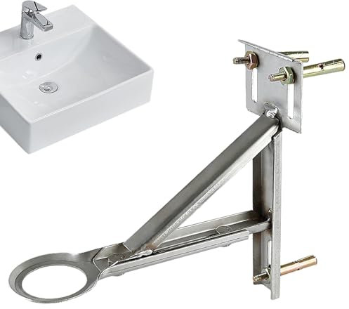 Supports de support d’évier sous plan – Support de lavabo, pièce de fixation | Système réglable de 9 à 12.5 pouces, support robuste pour lavabo encastré dans les salles de bain modernes et cuisines