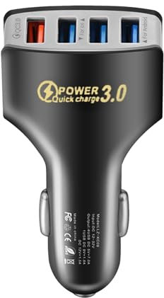 Multi Port, Fast Charging 4 Ports USB Car Charger, Compact and Portable Design, For Consumer Electronics, Camping, Truck, Vehicle, Family Trips, Outdoor Adventures, Daily Commute