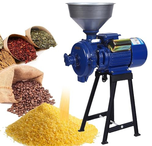 Commercial Stainless Steel Soybean Grinder Industrial Flour Milling Machine，Electric Mill Grinder 3500W, Commercial Electric Feed Mill Dry Grinder, Heavy Duty Milling Machine Cereals Grinder