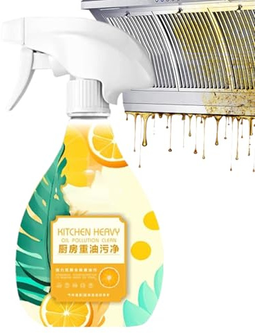 DAWCBVJQ Küchen Fettreiniger 450ml - Entfetter mit Orangenduft für starke Fettverschmutzungen | Öl Entferner Für Haushalt Grill Herd Spüle Backofen Arbeitsplatte Kochutensilien