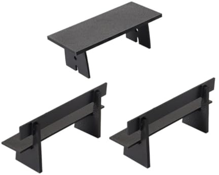 FUNNETOYU 3 Stück Teiliges Miniatur Gartenmöbel Set mit Bank und Tisch Kompakte Puppenhaus Möbel für Kleine Räume Stabile Miniatur Tische und Stühle als Dekoration für Puppenhaus und Garten