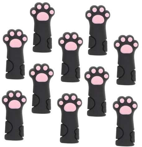 NOLITOY 10piezas Fundas De Silicona Para Tijeras y Pinzas Forma De Pata De Gato Protectores Para Herramientas De Manicura y Pedicura Pack De Fundas Protectoras Para Herramientas De Uñas