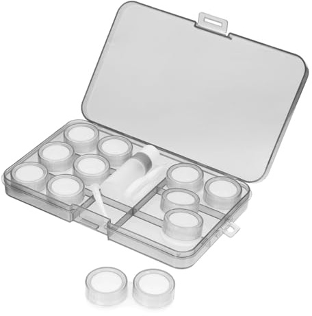 Gatuida Kontaktlinsenbehälter Tragbarer Kontaktlinsenbehälter Für Harte Linsen Runde Kontaktlinsenbox Aufbewahrungsbox Für Kontaktlinsen Kleine Kontaktlinsenbox Für Damen