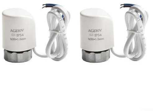 Attuatore per riscaldamento, 2 pezzi, AC230 V, M30 x 1,5 mm, attuatore termico elettrico per riscaldamento a pavimento, collettore di distribuzione dell'acqua del motore della valvola del radiatore