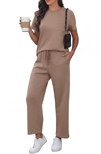 GRECERELLE Träningsoverall för kvinnor, fullt set, tvådelade kläder, kvinnor, höst, långärmad, loungekläder, set för kvinnor, ledig pullover, rund hals, toppar och joggingbyxor med fickor