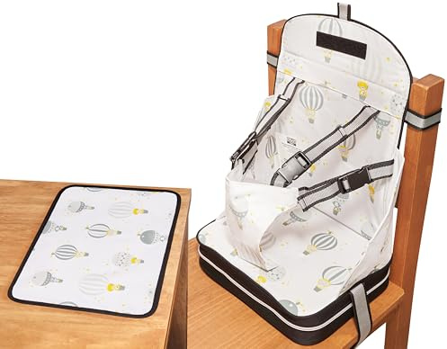 Polar Gear Chaise Alza avec napperon pour enfants, sans BPA, lavable, réutilisable et pliable, avec ceinture à 5 points