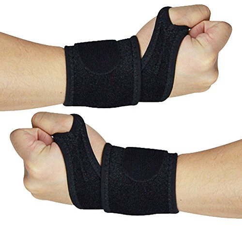 Protège-poignet Tennis Soutien Pouce Bandage Sangle Maintien Poignet Ajustable Bande Compression Poignet Respirant Support Main Wristband Sport pour Basket Musculation Fitness Badminton Squash Gym