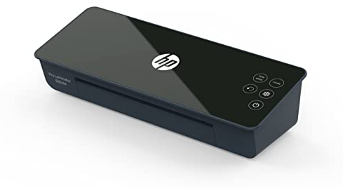 HP Pro Laminator 600 A4 | Laminiergerät für Heiß- & Kaltlaminierung | Laminiergerät A4 mit Laminierfolien Starter-Set | Foliergerät mit 60 Sek. Aufwärmzeit & 600 mm/min | 75/80 Micron bis 125 Micron