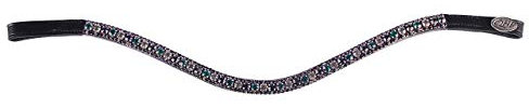 QHP Stirnband Sevilla schwarz Emerald, Größe:Full
