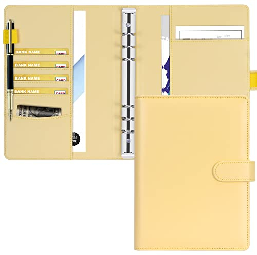 Toplive Leder A5 Binder, 6 Runder Ringbuch Planner Notebook Cover für A5 Füllpapier (Innenpapier nicht enthalten)