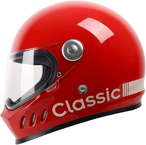 Retro-Integral-Motorradhelm für Männer und Frauen, atmungsaktive Motocross-Helme mit hochklappbarem Visier, DOT-zugelassener Scooter-Jet-Helm für Motorrad Cruiser ATV ( Color : G , Size : XL=59-61cm )