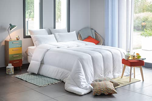 Blanrêve - Couette Toutes Saisons (300g) Anti Acarien - Ultra Douce & Confortable - Lit 1 Personne - Lavable en Machine - 140x200 cm - Fabriquée en France