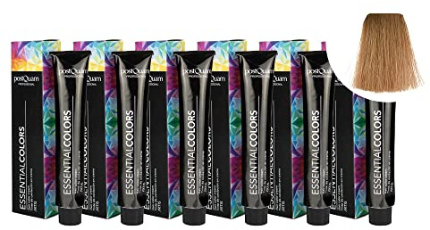 PostQuam - 6er Pack Professionelle Haarfarben mit Hoher Deckkraft - Permanente Haartönung 100% Grauabdeckung Gleichmäßige und Dauerhafte Natürliche Haarfarbe - Mehr als 90 Haarfärbemittel