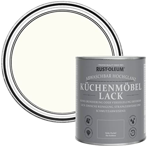 Rust-Oleum White Kitchen Cupboard Paint in Gloss Finish - Antique White 750ml