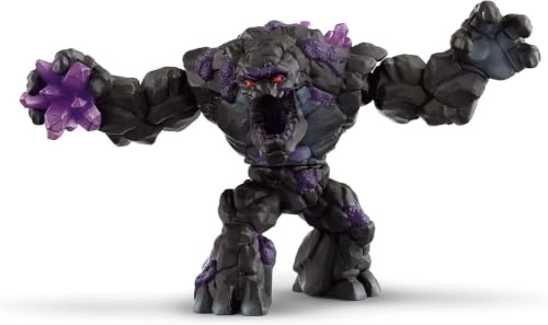 Schleich Eldrador Creatures - Shadow Stone Monster Toy with Movable Arms and Jaw - 9” Giant Stone Beast Figurine with Rotating Body - Battle Stone Action Figure for Boys, Girls - Kids Ages 7+ | 70158
