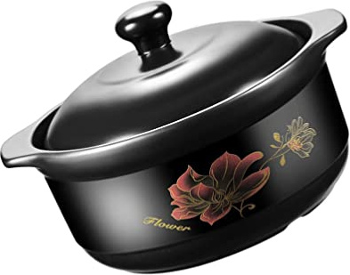 UPKOCH Kitchen Ceramic Pot for Braised Chicken High-temperature Resistant Cooking Pot Lid for Home Use for Soups and Casseroles