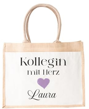 LIEBTASTISCH Jutetasche Shopper personalisiert bedruckt mit verschiedenen Berufen - Einkaufstasche stilvoll & praktisch-Jute-Tasch Jutetasche