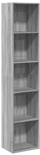 vidaXL Bücherregal Grau Sonoma 40x30x189 cm Holzwerkstoff