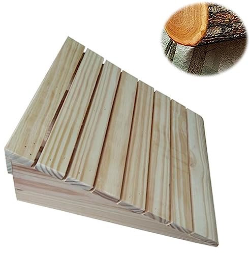 Schwellenrampen aus Holz für Haustür/Garage – leichte Rollstuhlrampe für 7–15 cm Steigungsrampen – Massivholz tragbare Haustierrampe