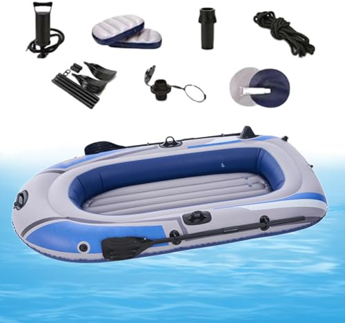 Aufblasbares Angelkajak, aufblasbares Boot, aufblasbares Boot mit manueller Luftpumpe, Paddelsitz, Heavy Duty Angler Blow Up Kayak Anti-Leckage für Outdoor, Sportangeln, Aktivitäten