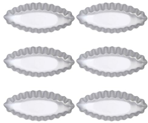 LABRIMP Molde Para Hornear Tartaletas Forma De Flor, Tamaño Grande, Aleación De Aluminio Antiadherente, Para Pasteles Caseros, Uso Doméstico, Set De 6 Piezas
