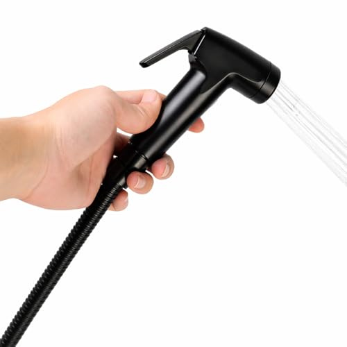 Handheld Bidet Sprayer for Toilet, Shattaf Muslim Hygienic Jet Spray with Hose & Holder, Stainless Steel Bathroom Diaper Sprayer Kit, Adjustable Water Pressure for Personal Hygiene Cleaning Use