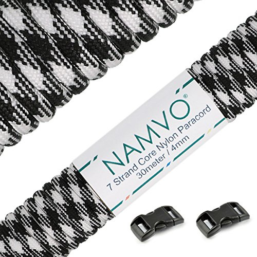 Namvo 550 Paracord Mil Spec Type III 7 Strand Parachute Cord Total Length 100ft/30 Meters Spots/Stripes/Camouflage