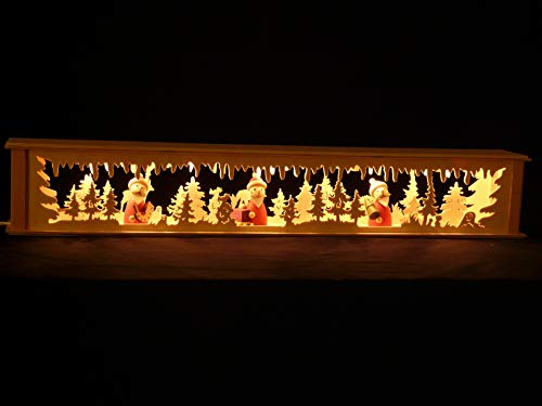 SchwibboLa Schwibbogen 2-31 Schwibbogenerhöhung für Lichterbogen Made Erzgebirge Seiffen Maße: 72x10x11cm (BxTxH) …, 1
