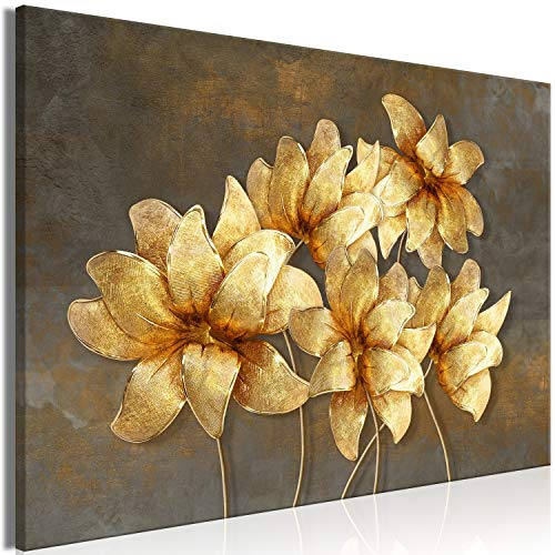 murando - Leinwandbild Lilien Pflanzenmotiv, Schlafzimmer, Wohnzimmer | Hochwertige Leinwand, sofort aufhängbar, ideal fürs Wohn- oder Schlafzimmer, wasserfest und lichtecht, langlebig, stilvoll