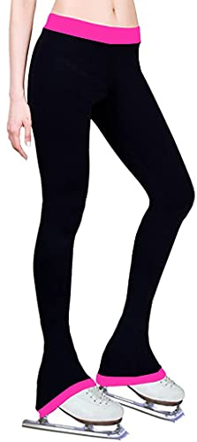 FJL Eiskunstlauf Polartec Polarfleece Hose Mädchen Trainieren Trainingsanzüge Gamaschen Thermal Kompression Eislaufen (Color : Pink, Size : XXS)