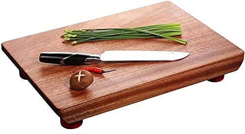 Planche à découper avec Repose-Pieds, Planche à Pain, Planche à découper Domestique en Bois Massif avec col Haut, Planche à Colle à Surface roulante,40 * 27cm
