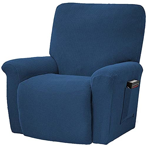 RTSFKFS Jacquard Sesselbezug 4-teiliges, Sesselschoner, Stretchhusse für Relaxsessel Komplett, Elastisch Bezug für Fernsehsessel Liege Ruhesessel Bezüge Sofa überzug Schutzbezug (Color : Color-14)
