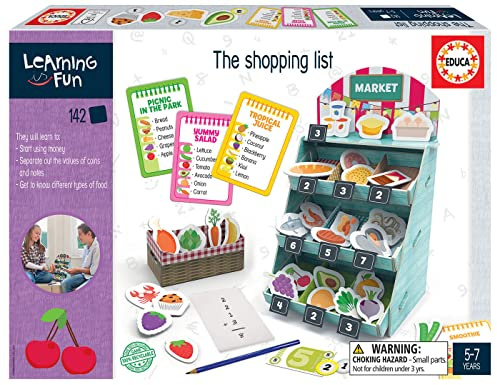 Educa 18843 Learning is Fun, Einkaufsliste, Lernspiel für Kinder ab 5 Jahren